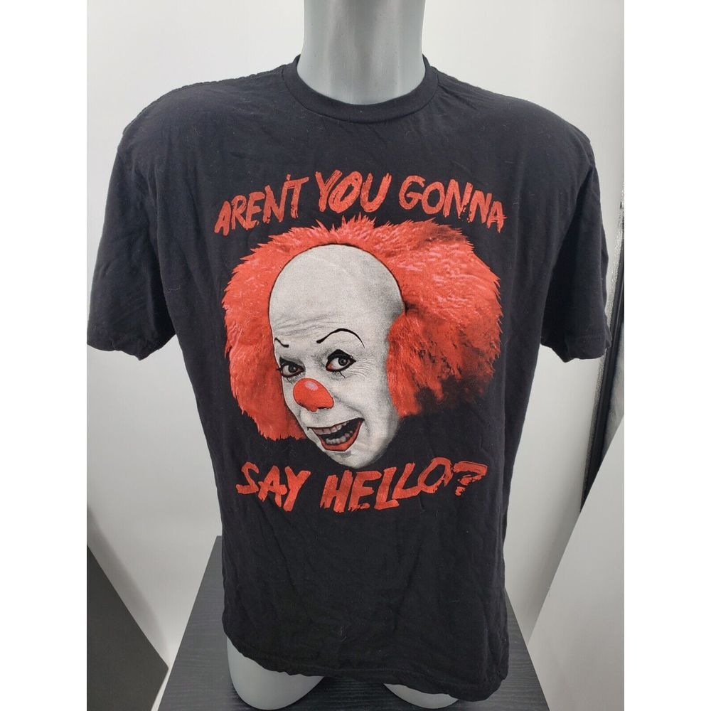 It Pennywise Clown Movie Aren't You Gonna Say Hello Men's Shirt Size Large Nice